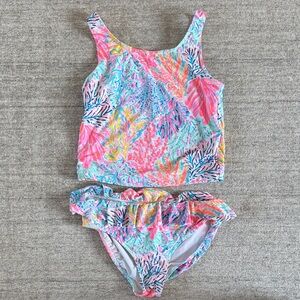 Lilly Pulitzer Pink and Blue Kids Bikini